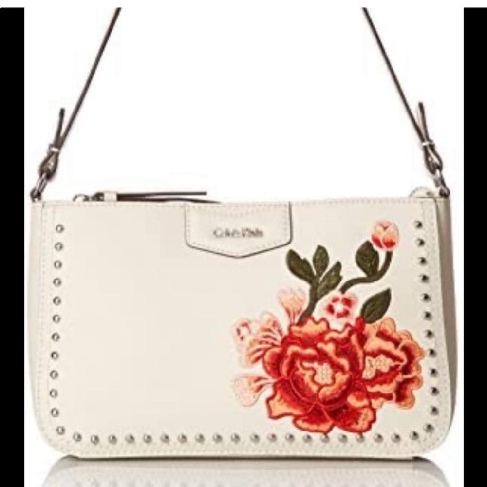 Calvin Klein Embroidered Shoulder Bag